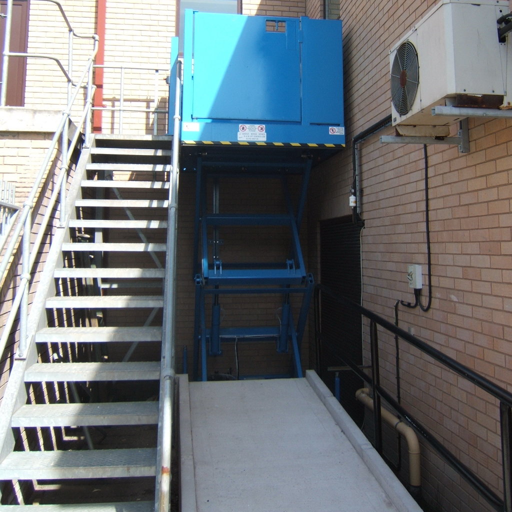 Limited access bin lift