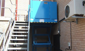 Limited access bin lift